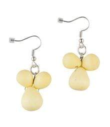 Orecchini Tibet legno - giallo - Bijondo