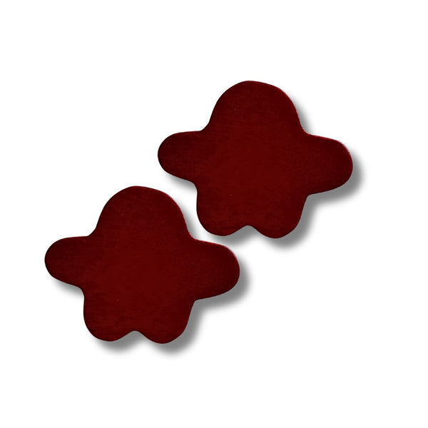 Orecchini a lobo Flor legno-orecchini-Bijondo-Rosso-Bijondo