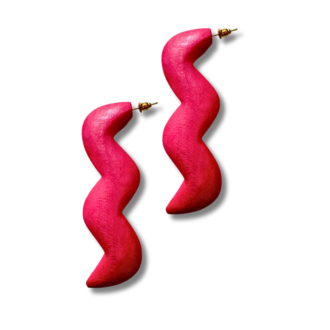 Orecchini a lobo, grandi, leggeri Zelie-orecchini-EW-Fucsia - candy pop-Bijondo