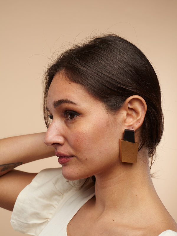 Orecchini a lobo, legno Arosa-orecchini-Bijondo-Oro-Bijondo