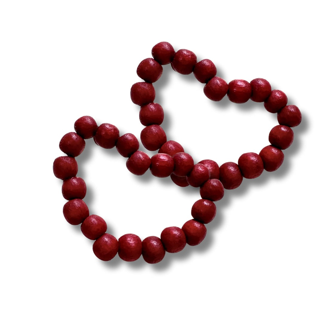 Orecchini a lobo legno Coeur-orecchini-Bijondo-Rosso-Bijondo