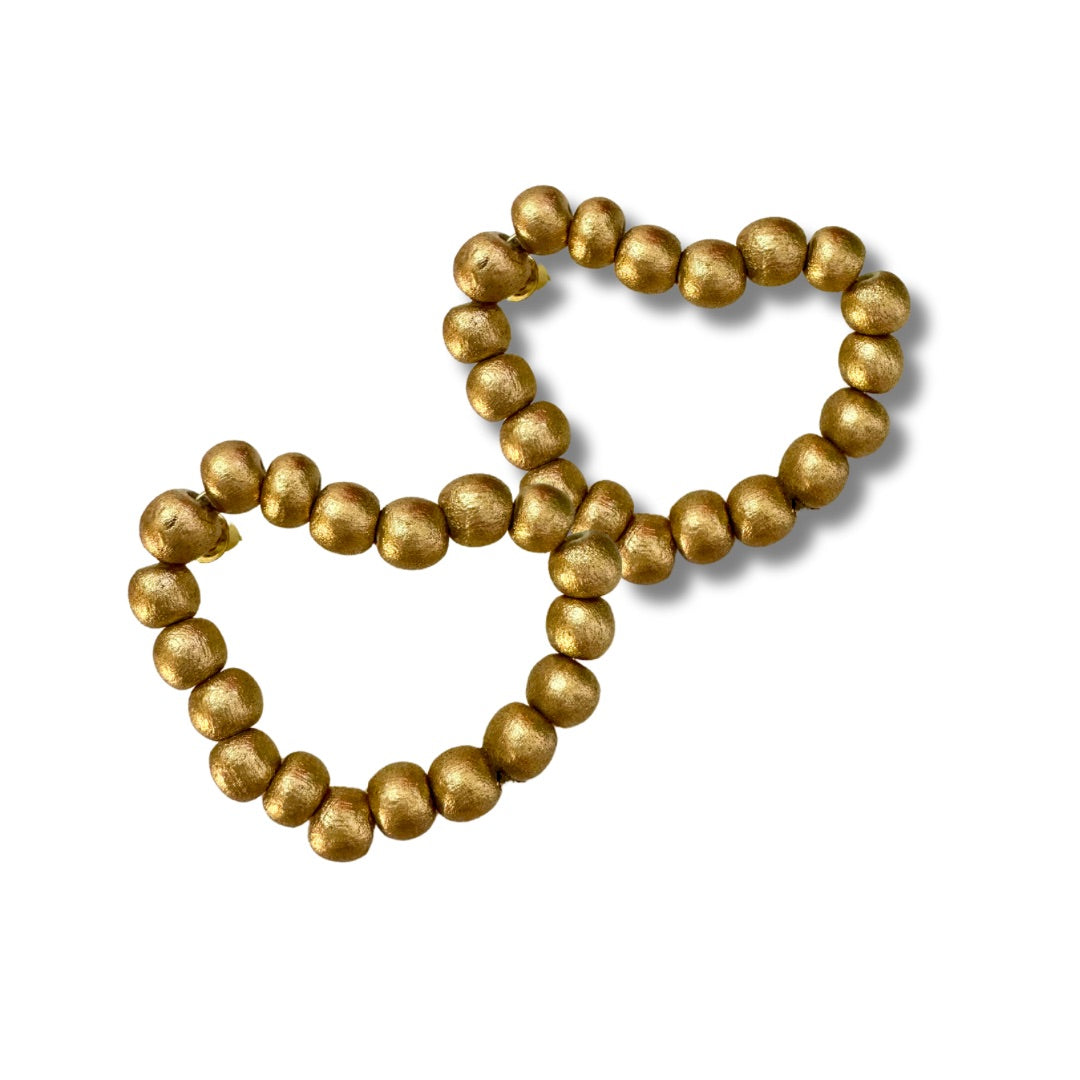 Orecchini Pendenti In Legno A Forma Di Cuore: Eleganza Naturale Per Un Look Romantico, Blu Scuro