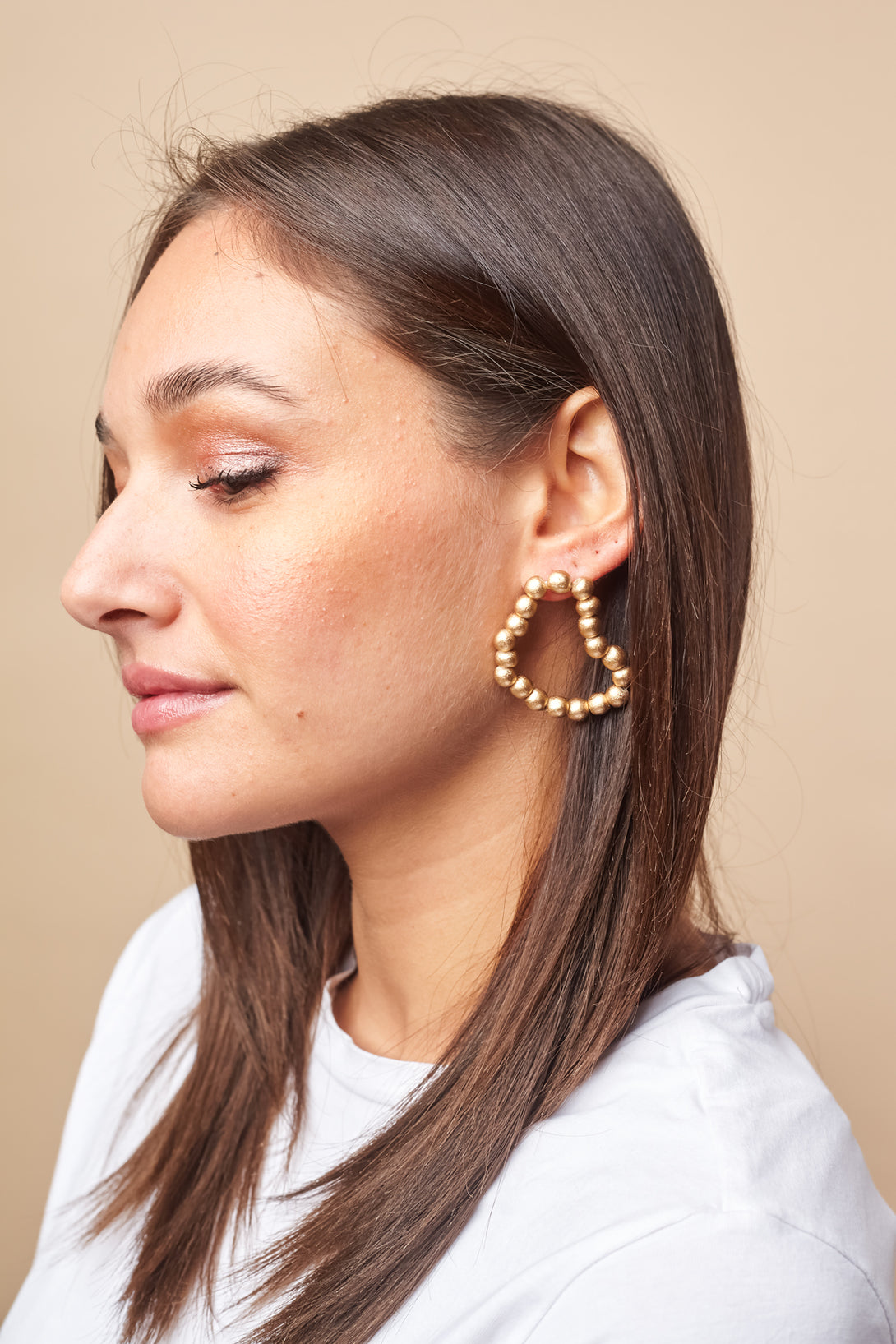 Orecchini a lobo legno Coeur metallic-orecchini-Bijondo-Bijondo