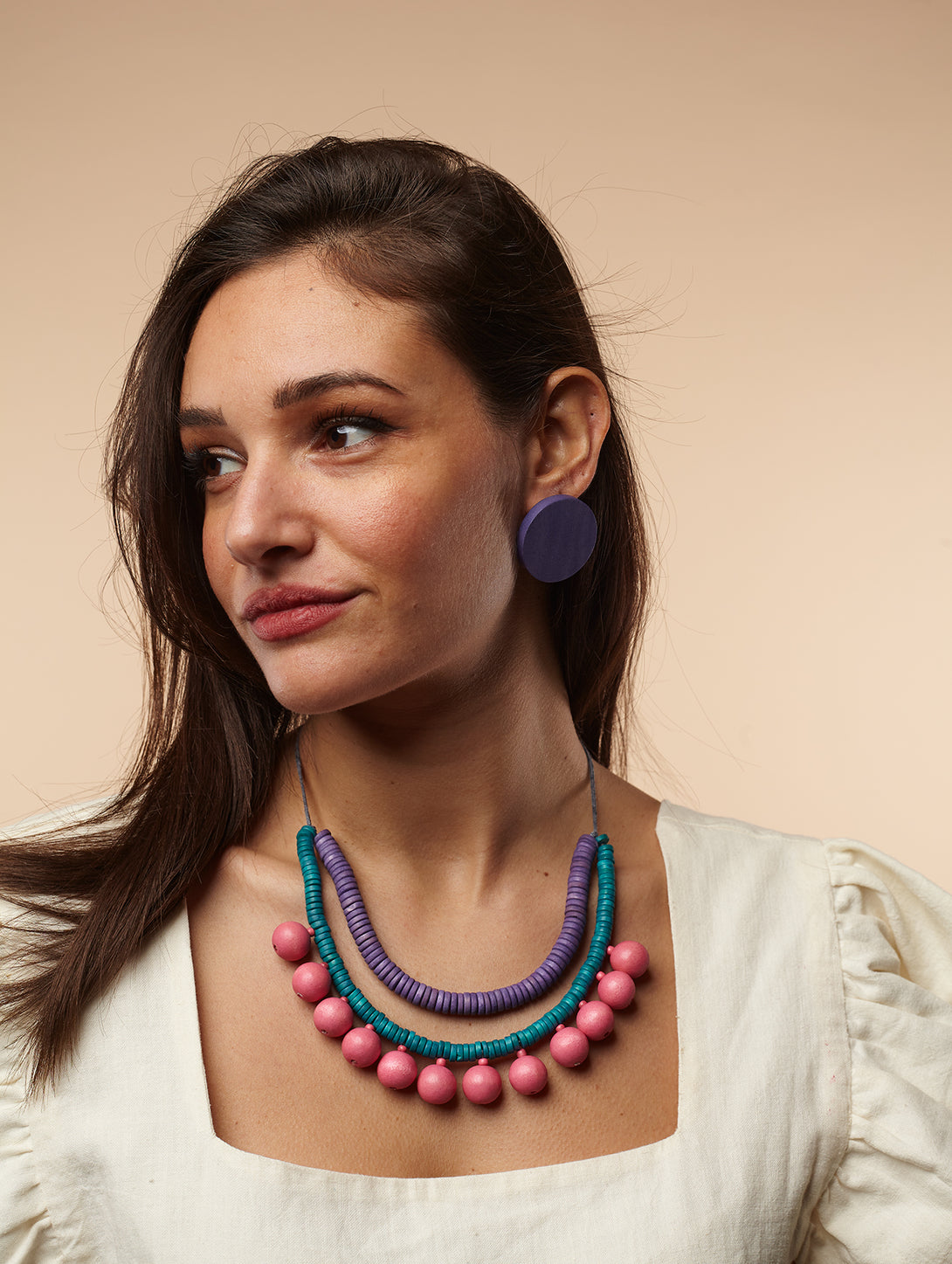 Orecchini a lobo, legno, colorata Kelly-orecchini-Bijondo-Bijondo