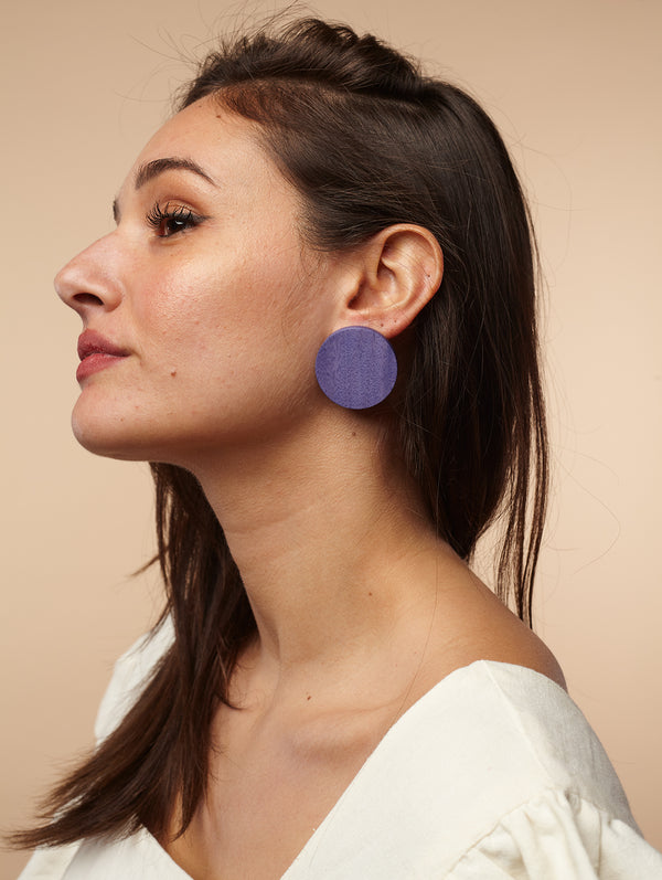 Orecchini a lobo, legno, colorata Kelly-orecchini-Bijondo-Viola-Bijondo