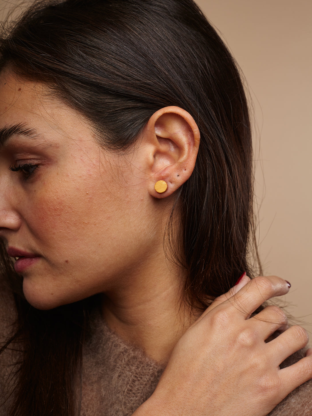 Orecchini a lobo legno mini Nele-orecchini-Bijondo-Bijondo