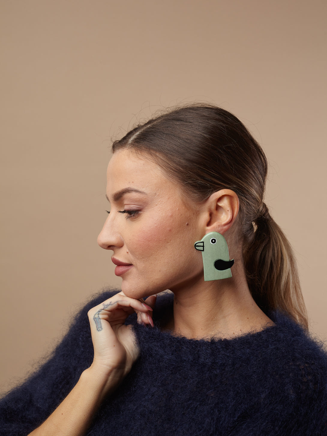 Orecchini al lobo, legno Birdy-orecchini-Bijondo-Bijondo