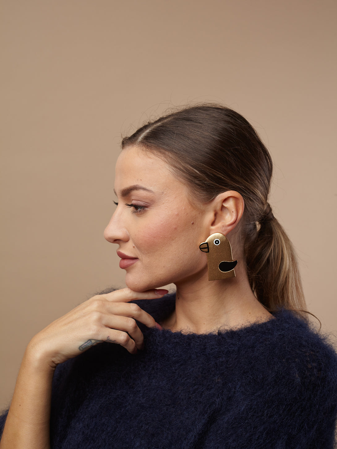 Orecchini al lobo, legno Birdy-orecchini-Bijondo-Bijondo