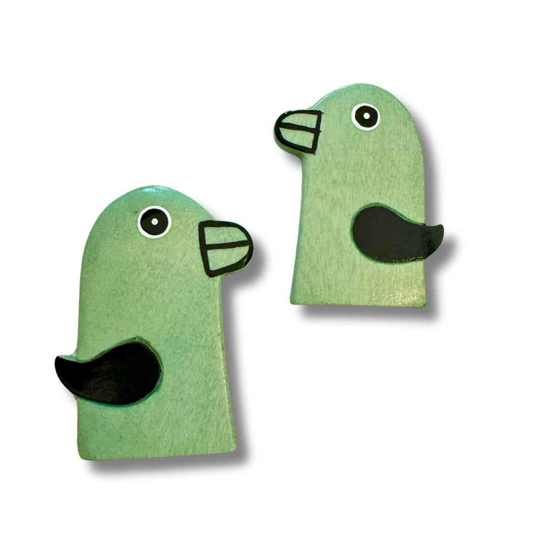 Orecchini al lobo, legno Birdy-orecchini-Bijondo-Verde-Bijondo