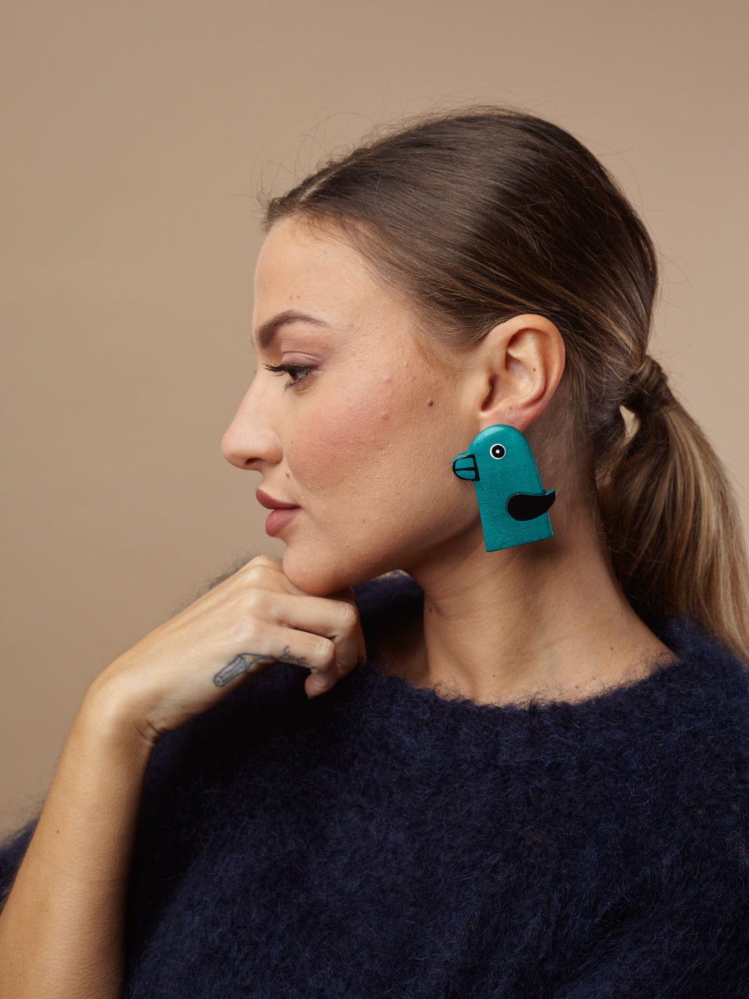 Orecchini al lobo, legno Birdy-orecchini-Bijondo-Bijondo