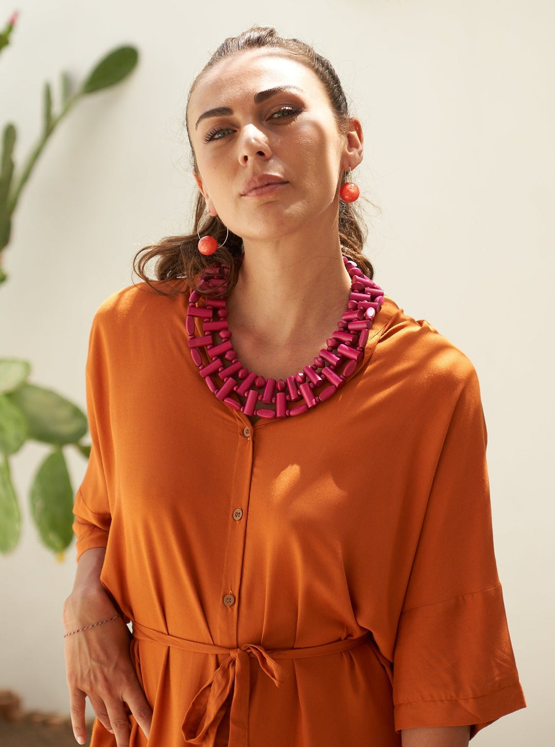 Orecchini cerchio Chefchaouen - blu - Bijondo