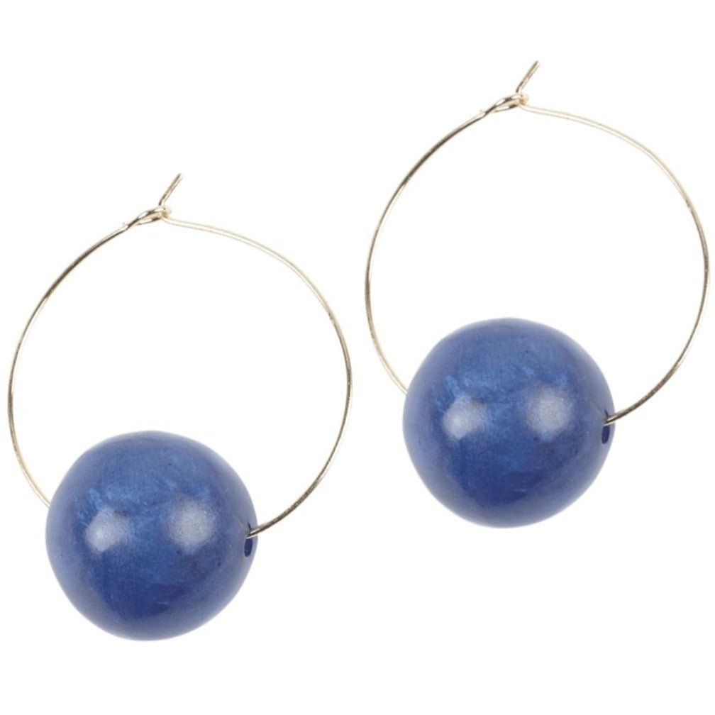 Orecchini cerchio Chefchaouen - blu - Bijondo