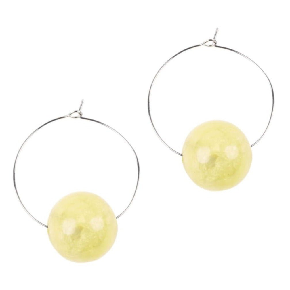 Orecchini cerchio Chefchaouen - giallo - Bijondo