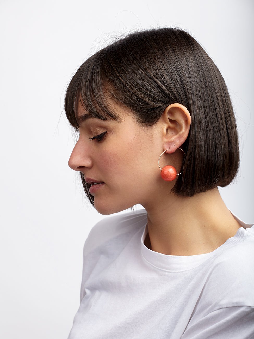 Orecchini cerchio Chefchaouen - arancione - Bijondo