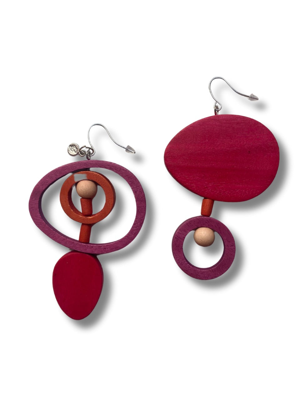 Orecchini grandi legno Mira-Bijondo-fucsia-Bijondo