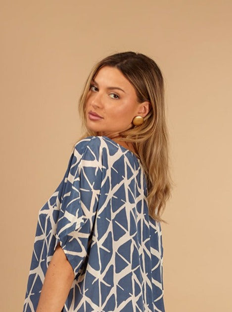 Orecchini in legno a lobo bottone rotondi Bissau metallic-orecchini-Bijondo-Bijondo