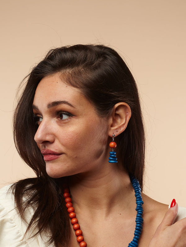 Orecchini leggeri, legno Tate, statement jewelry-orecchini-EW-Tropical Citrus-Bijondo