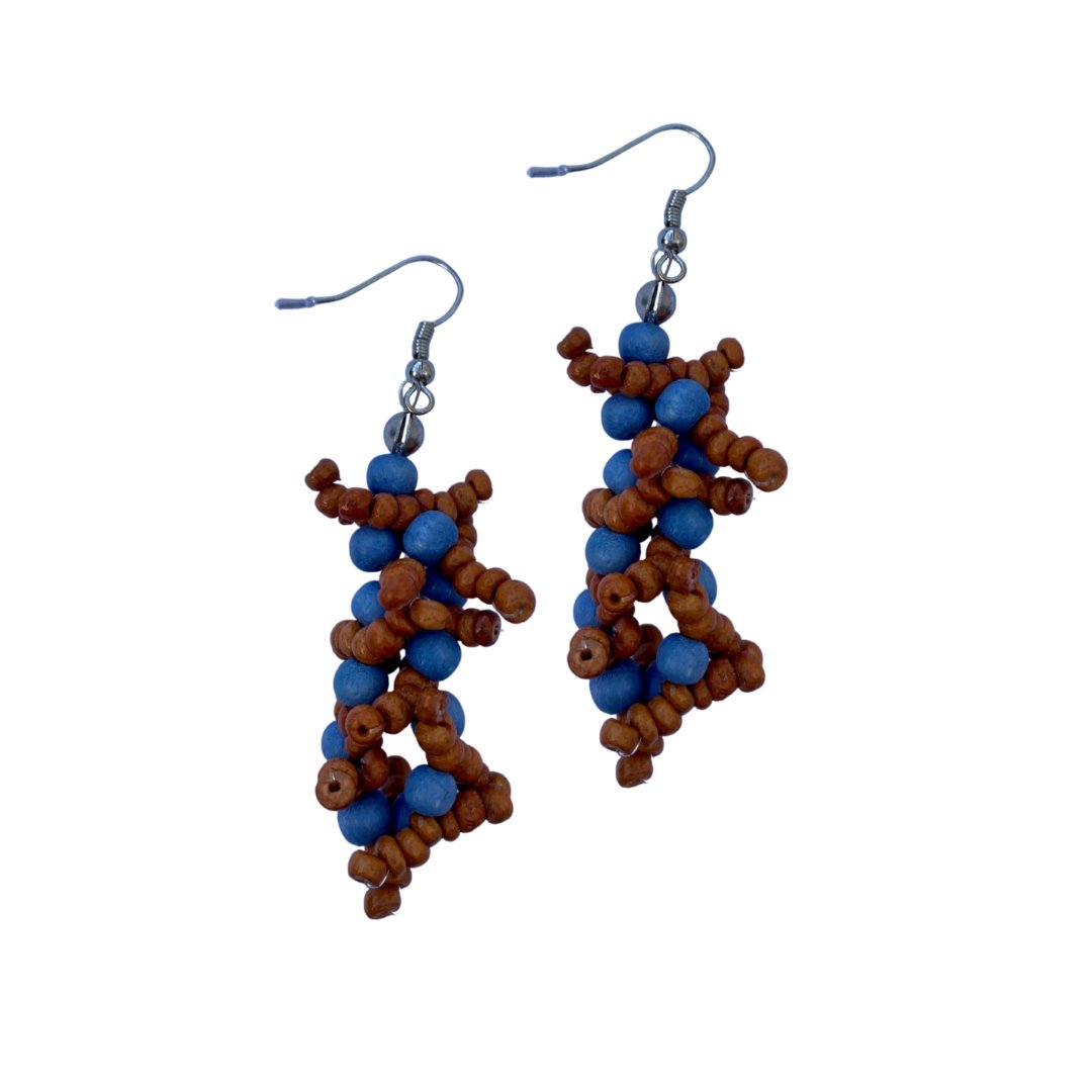 Orecchini legno Anjos - ocra - Bijondo