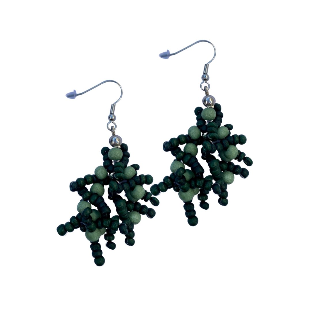 Orecchini legno Anjos - verde - Bijondo