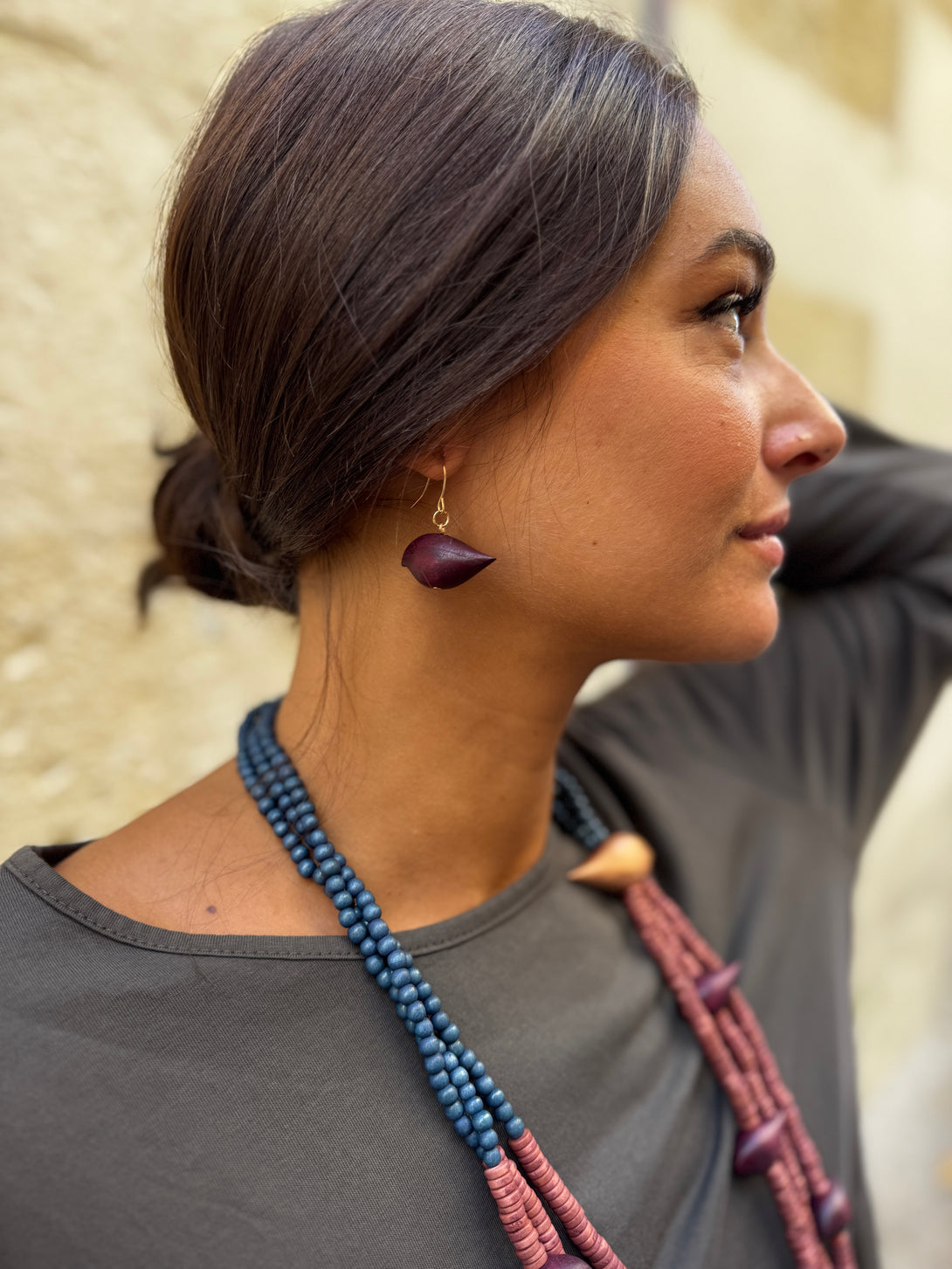 Orecchini legno Birds-orecchini-Bijondo-Bordeaux-Bijondo