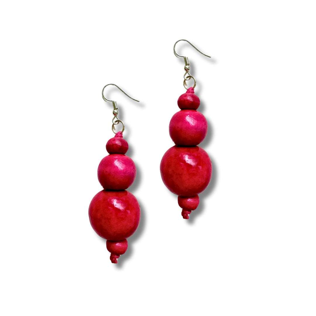 Orecchini legno Bonnie-orecchini-Bijondo-Fucsia-Bijondo