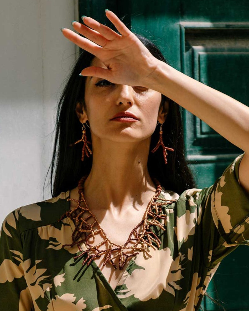 Orecchini legno Corallo-orecchini-Bijondo-terra-Bijondo