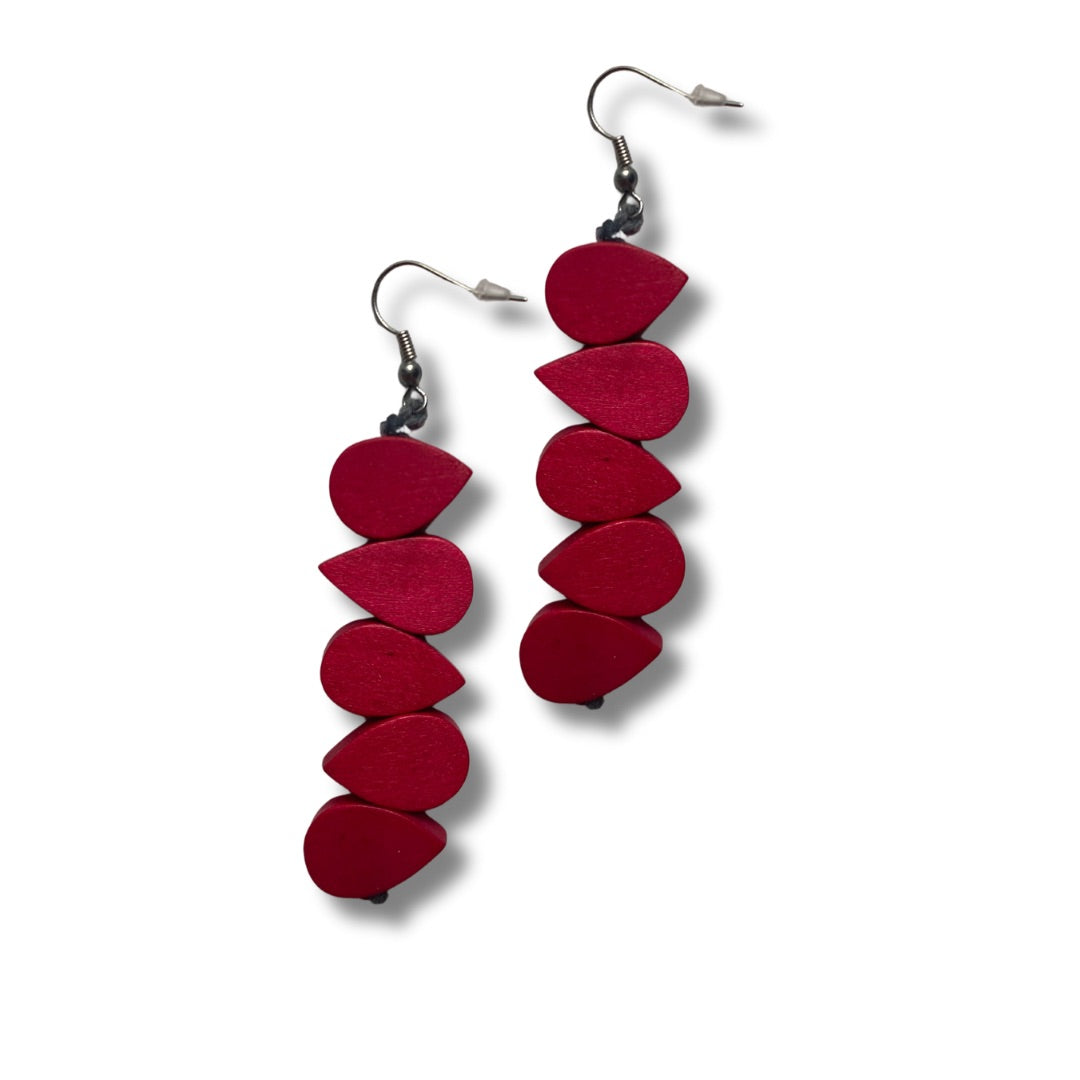 Orecchini legno Drop-orecchini-Bijondo-fucsia-Bijondo