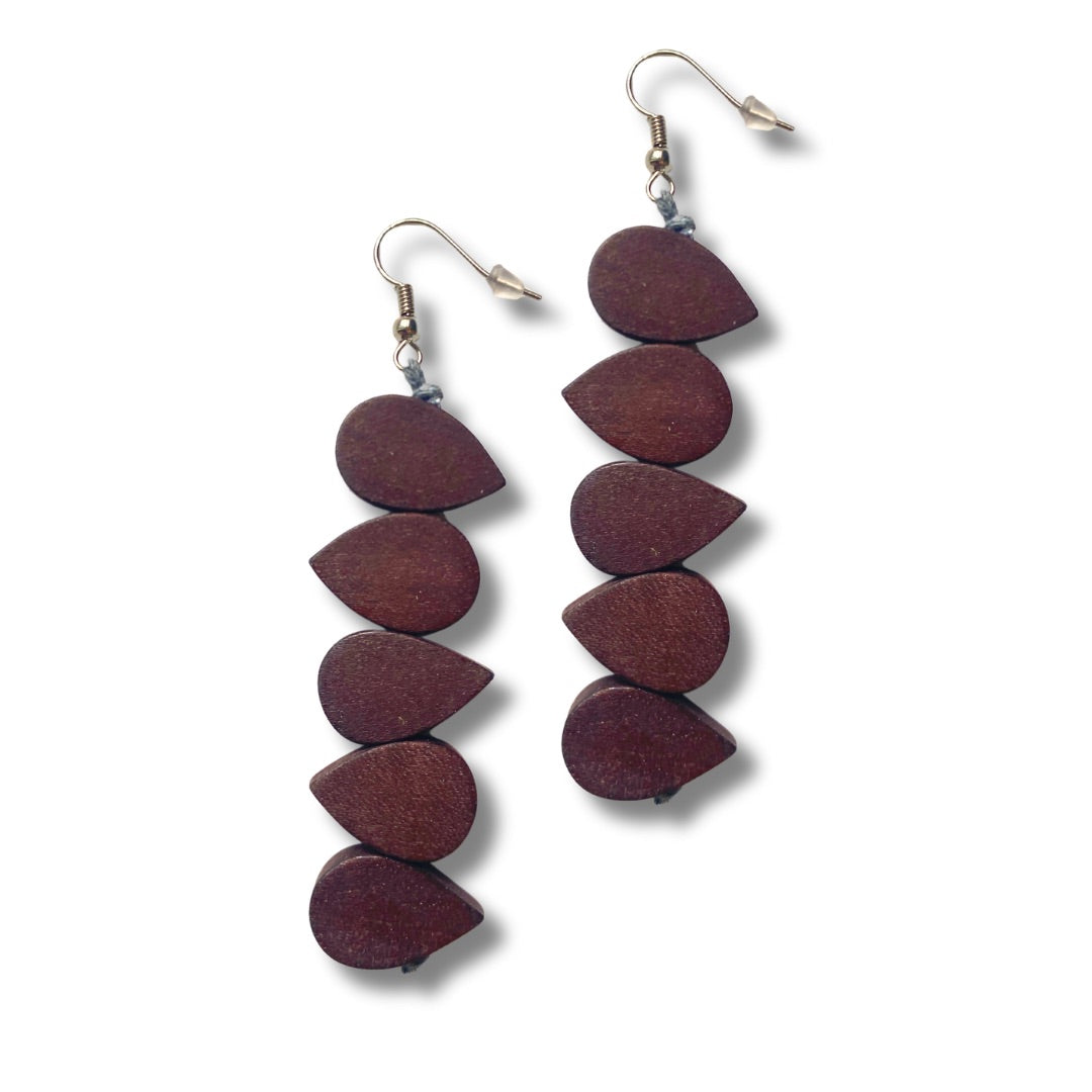 Orecchini legno Drop-orecchini-Bijondo-marrone-Bijondo