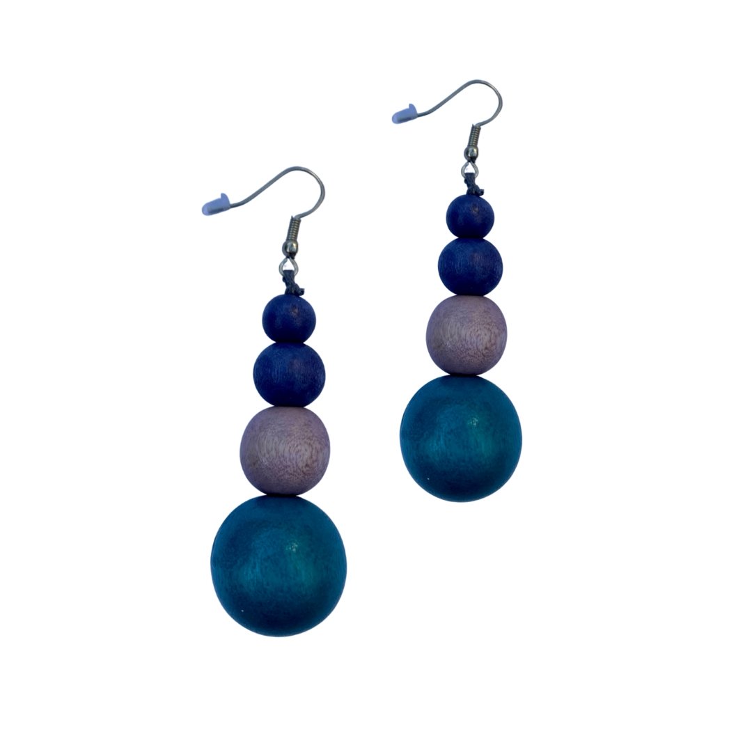 Orecchini legno Dublin 8 - lilla - Bijondo