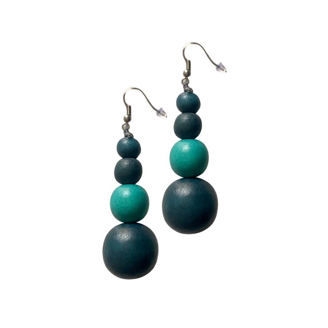 Orecchini legno Dublin 8 - smeraldo - Bijondo