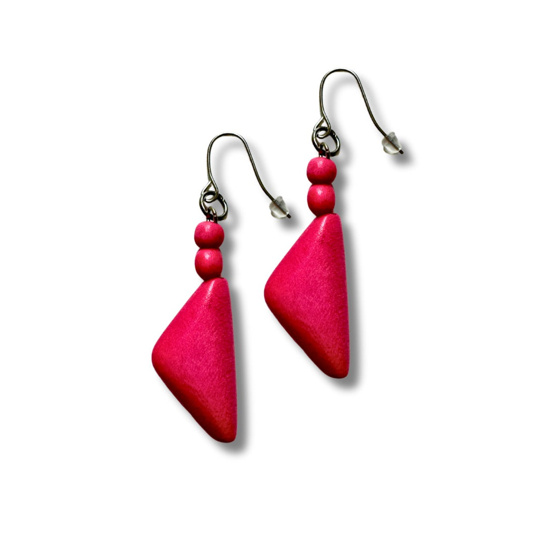 Orecchini legno Honey-Orecchini-EW-Fucsia-Bijondo