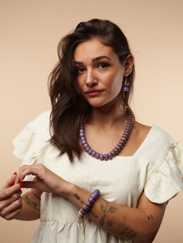 Orecchini legno Karla metallic-orecchini-EW-Lilla-Bijondo