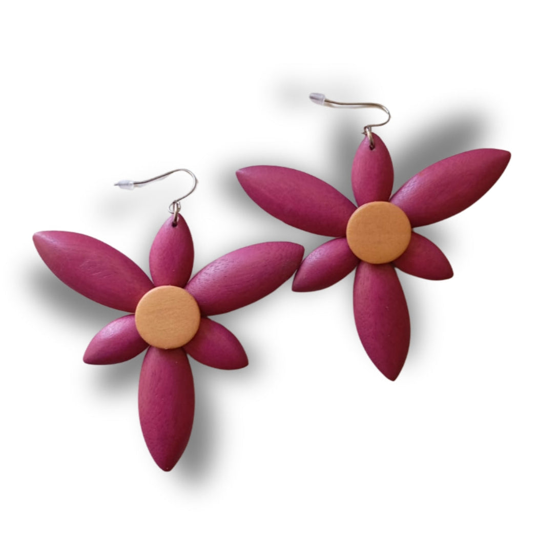Orecchini legno Keukenhof-orecchini-Bijondo-fucsia-Bijondo