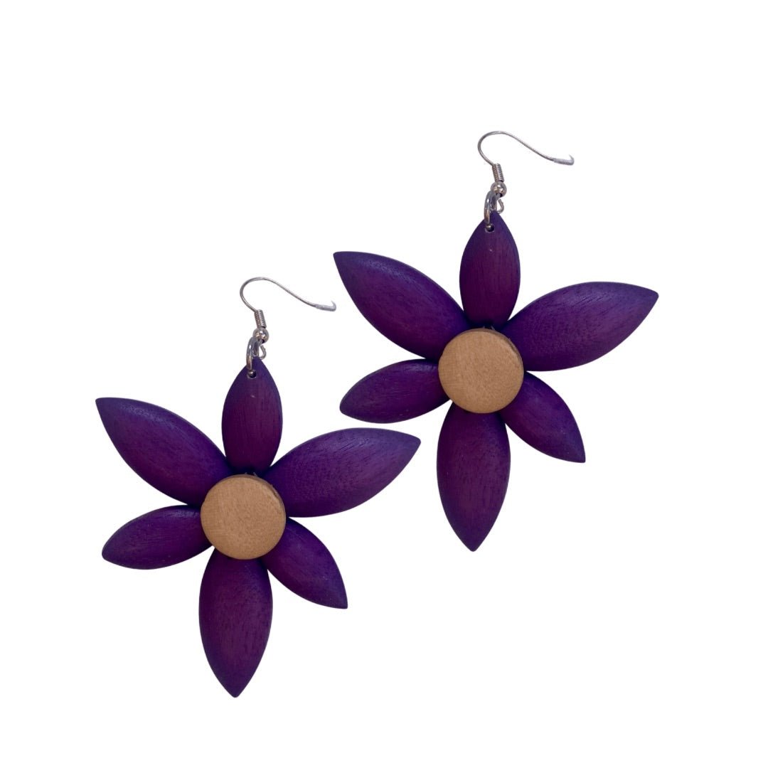 Orecchini legno Keukenhof - lilla - Bijondo