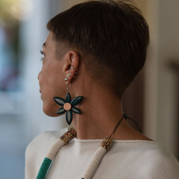 Orecchini legno Keukenhof - lilla - Bijondo