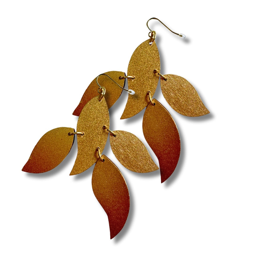 Orecchini legno Leaves metallic-orecchini-Bijondo-Oro-Bijondo