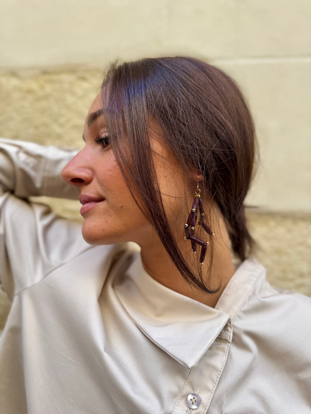 Orecchini legno Linnea-orecchini-Bijondo-Bordeaux-Bijondo