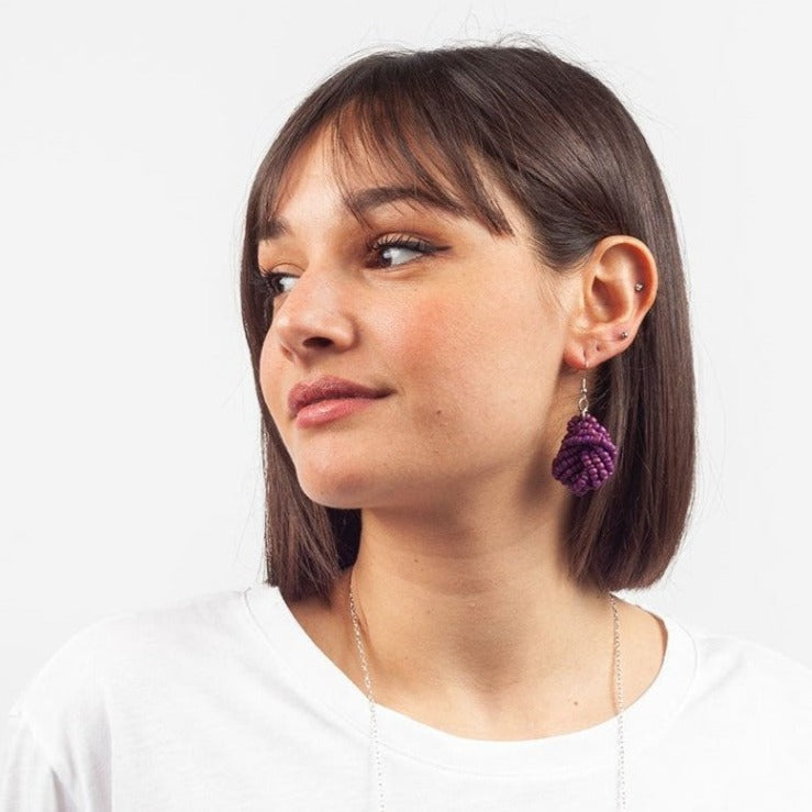 Orecchini legno Lisa - bordeaux - Bijondo