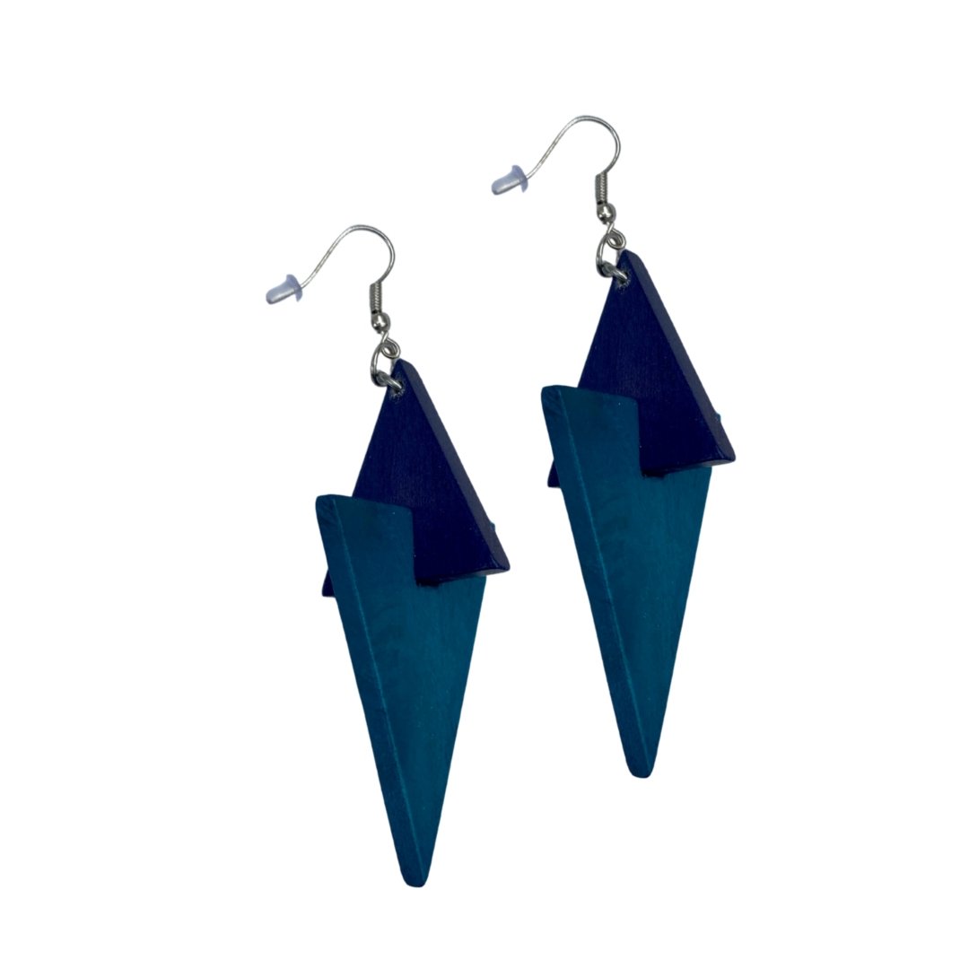 Orecchini legno Neukolln - turchese - Bijondo