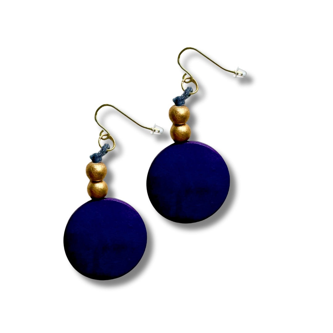 Orecchini legno Nora metallic-orecchini-Bijondo-Viola-Bijondo