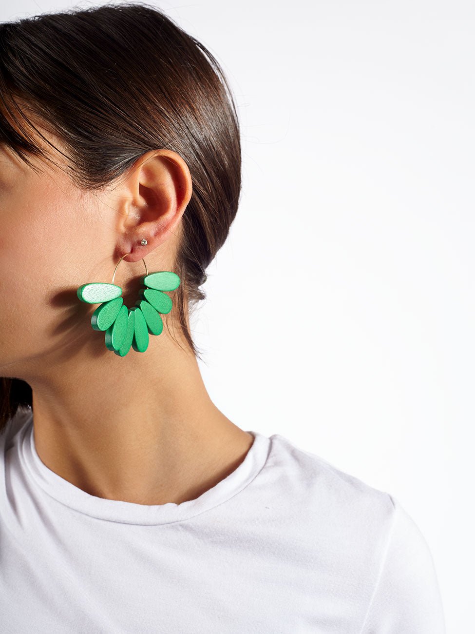 Orecchini legno Old Xuhui - rosso - Bijondo