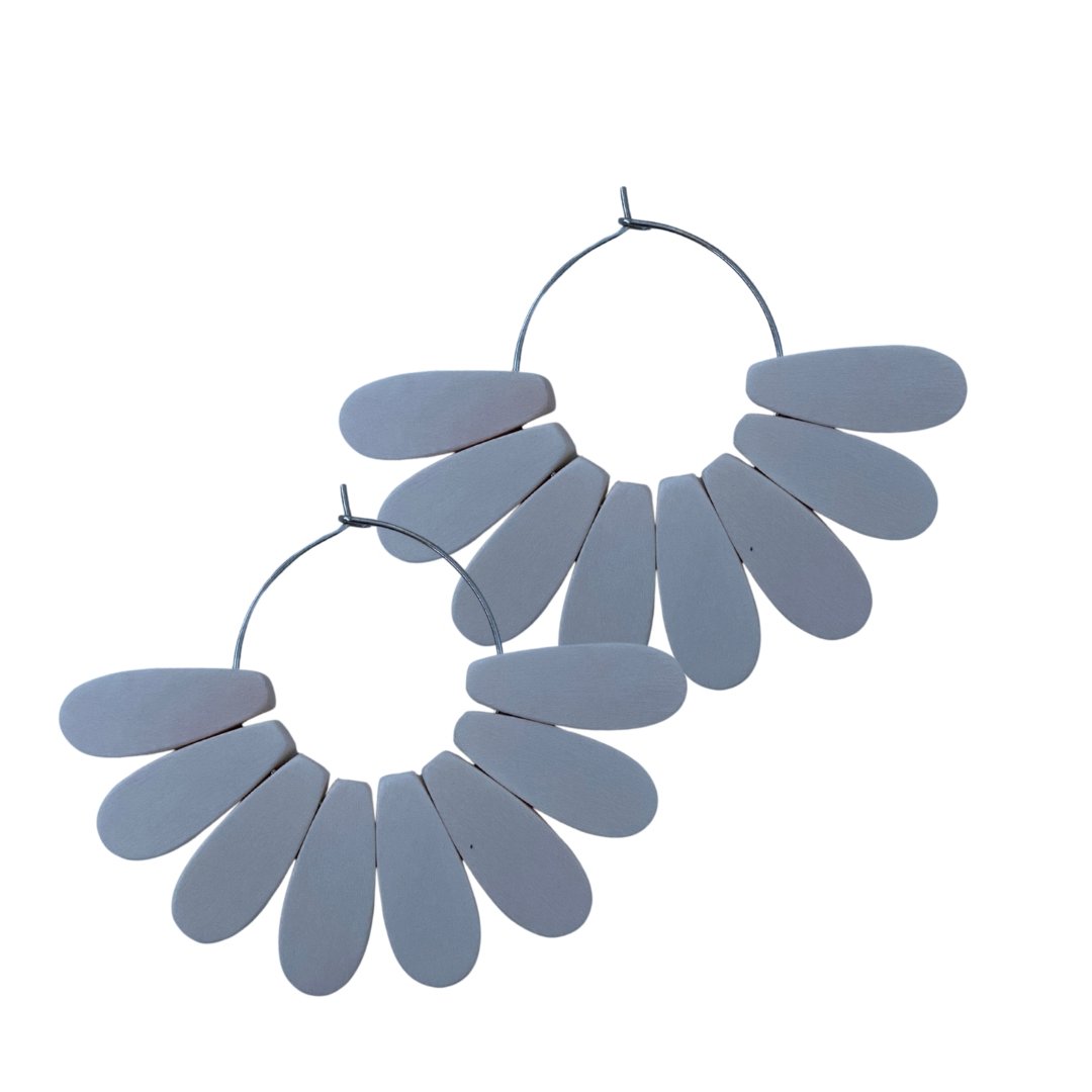 Orecchini legno Old Xuhui - bianco - Bijondo