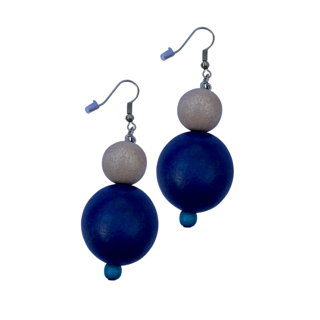 Orecchini legno Sagene - lilla - Bijondo