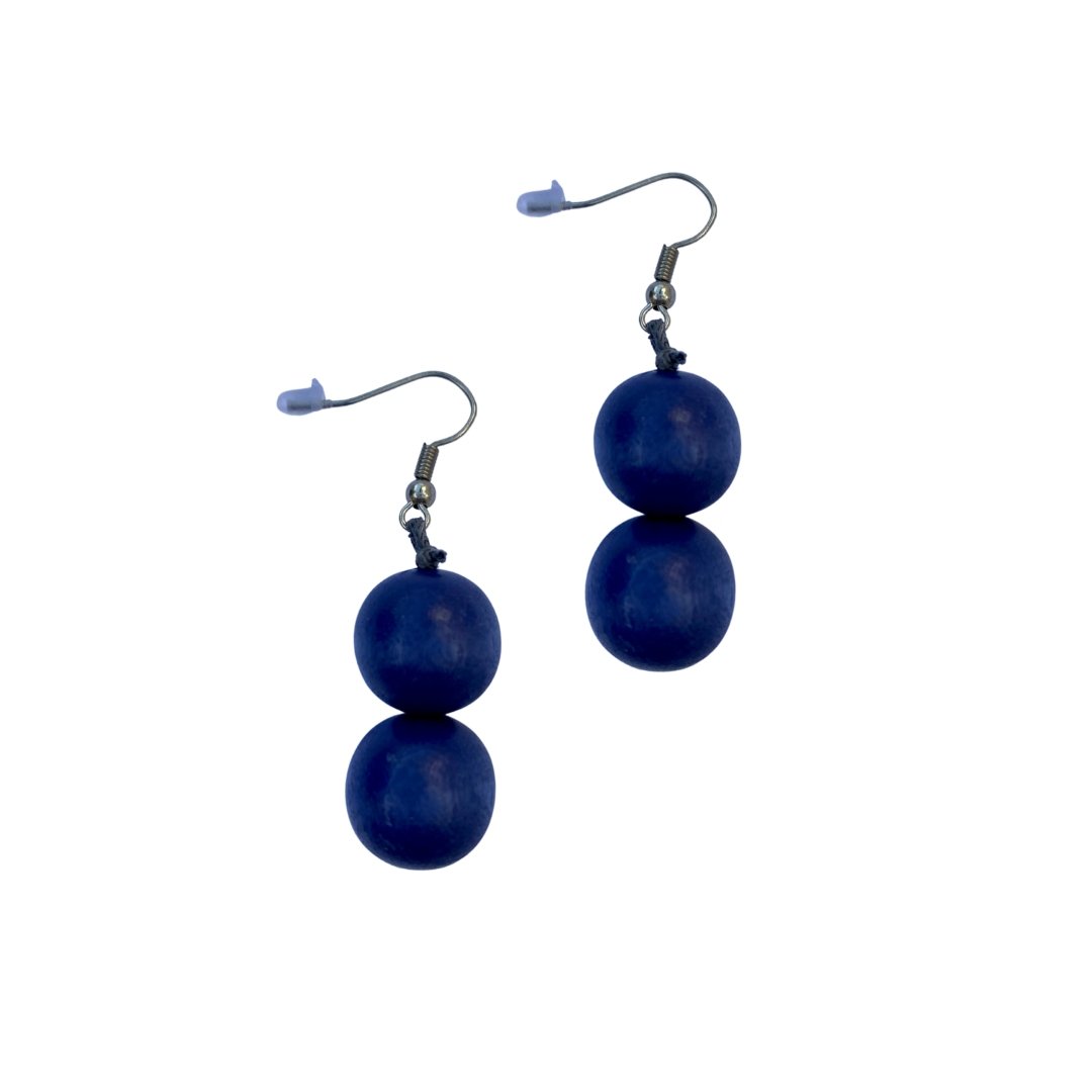 Orecchini legno Saude - viola - Bijondo