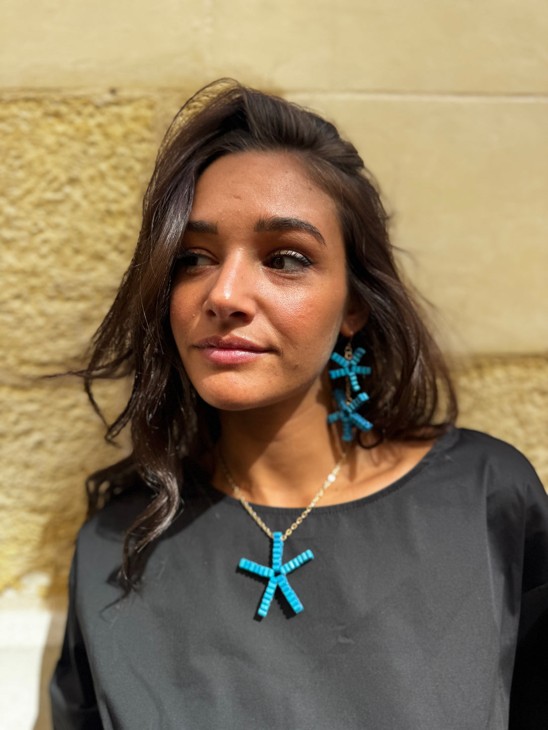 Orecchini legno Sea Stars-orecchini-Bijondo-Azzurro-Bijondo