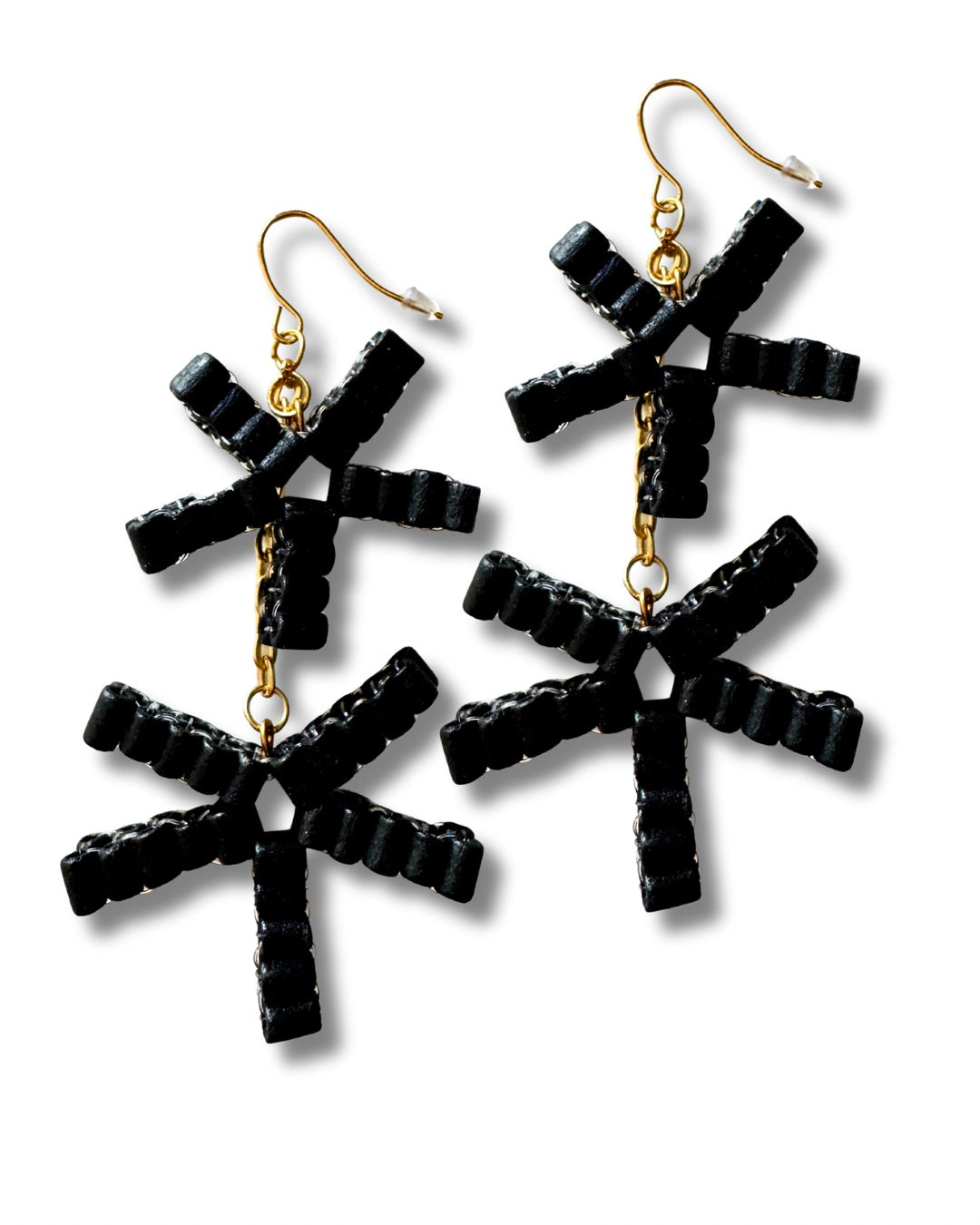 Orecchini legno Sea Stars-orecchini-Bijondo-Nero-Bijondo