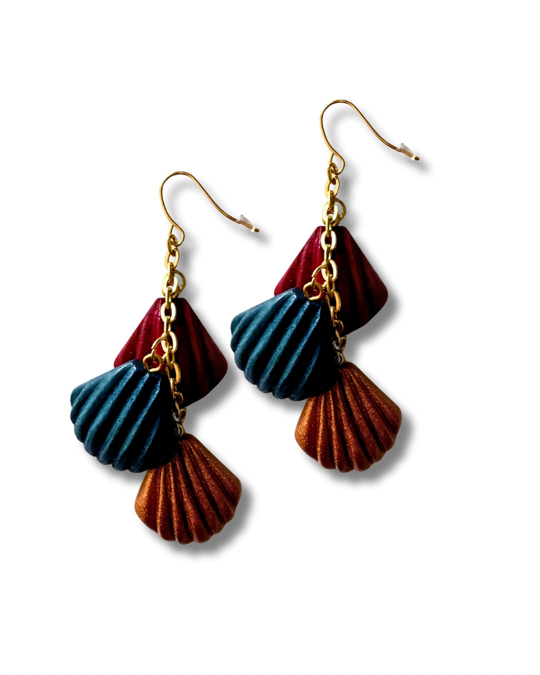 Orecchini legno Seashell-orecchini-Bijondo-Bordeaux-Bijondo