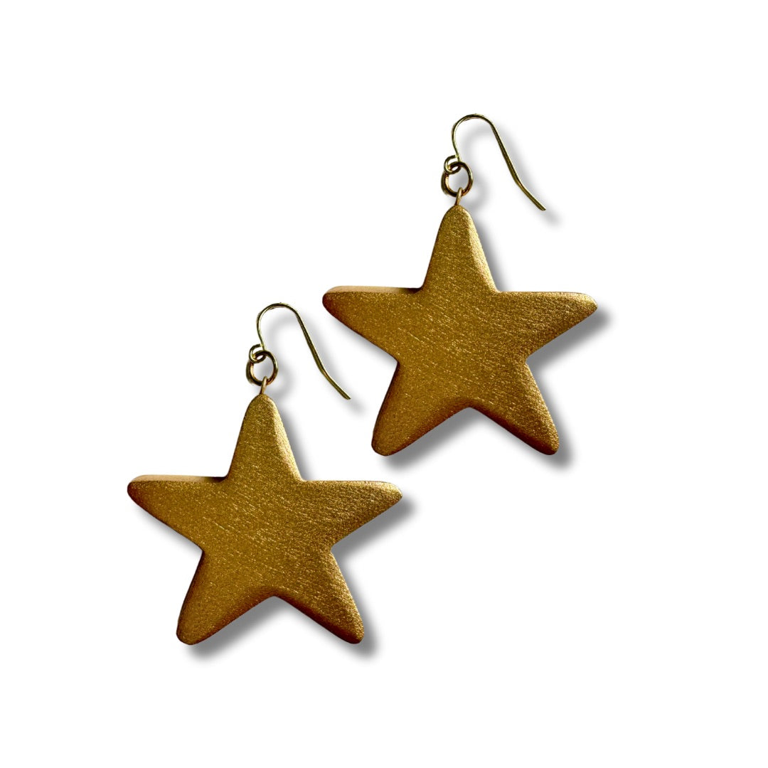 Orecchini legno Star metallic-orecchini-Bijondo-Oro-Bijondo
