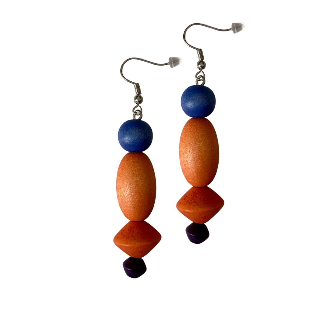 Orecchini legno Vinohrady - arancione - Bijondo