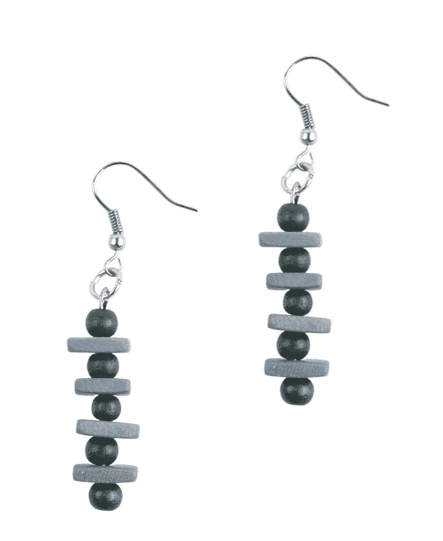 Orecchini legno Zoloti Vorota - carta da zucchero - Bijondo